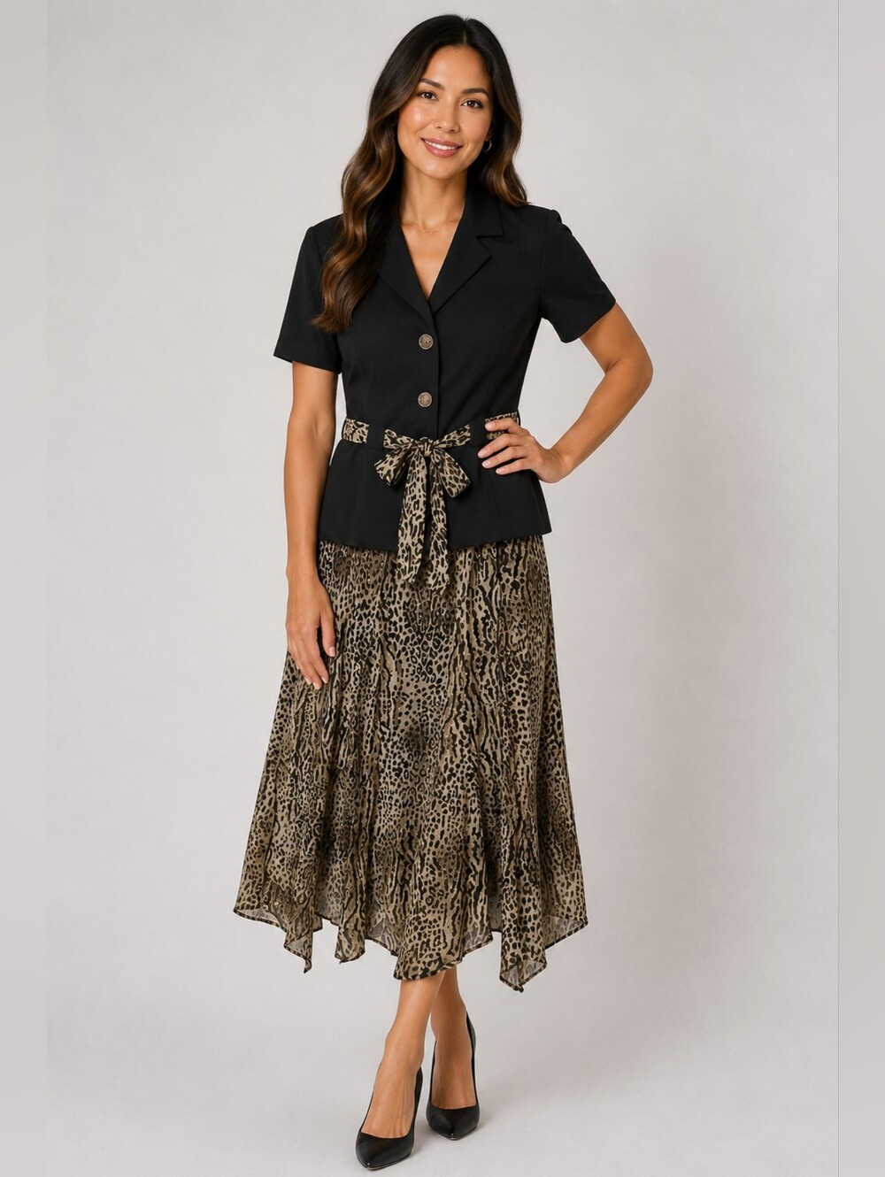 DRESSBARN 2-Piece Set Jacket/ Midi Skirt